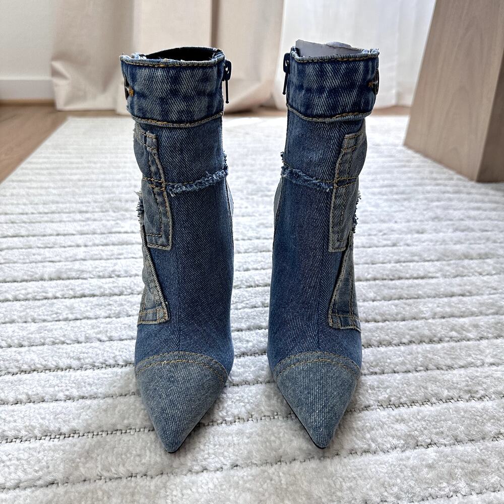 New Jeffrey Campbell Denimous Patchwork Booties I… - image 5